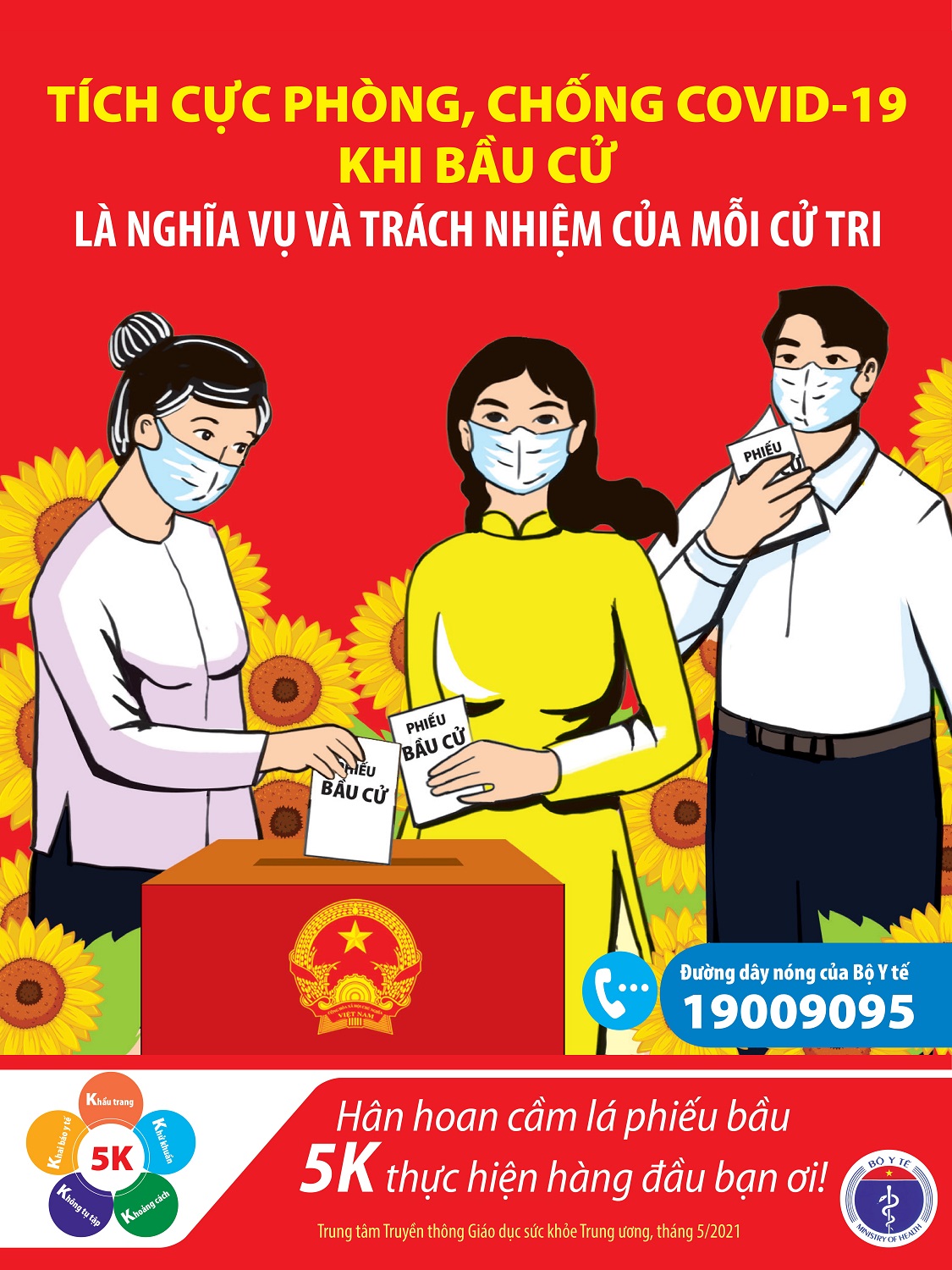 Tích cực phòng chống dịch covid-19 khi bầu cử